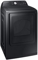 Samsung - Open Box 7.4 Cu. Ft. Smart Gas Dryer with Sensor Dry - Black - Alternate Views