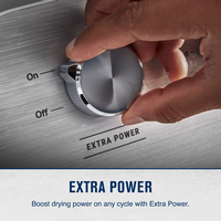 Maytag - 7.0 Cu. Ft. Electric Dryer with Extra Power Button - White - Alternate Views