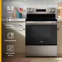 Whirlpool - 5.3 Cu. Ft. Freestanding Electric Range with Air Cooking Technology and Steam Clean -... - Alternate Views