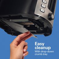 Hamilton Beach - 2-Slice Wide-Slot Toaster - Black - Alternate Views