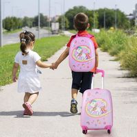 Costway - 2PC Kids Carry On Luggage Set 12
