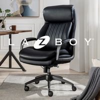 La-Z-Boy - Nova Executive Vegan Leather Office Chair with Air Lumbar Technology - Black - Alternate Views