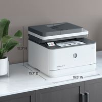 HP - LaserJet Pro MFP 3101sdw Wireless AI-Enabled Black-and- All-in-One Laser Printer - White - Alternate Views