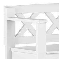 Simpli Home - Amherst Small Entryway Storage Bench - White - Alternate Views