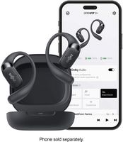 Shokz - OpenFit 2+ Open-Ear True Wireless Bluetooth Earbuds - Black - Alternate Views