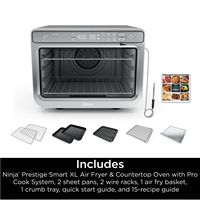 Ninja - Prestige Smart XL Air Fryer & Countertop Oven + Pro Cook - Stainless Steel - Alternate Views