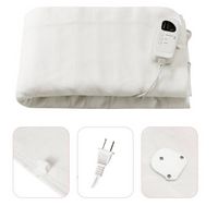 Costway - Heated Mattress Pad Low-Voltage 5 Temperature Modes 8H Timer UL Twin Size - White - Alternate Views