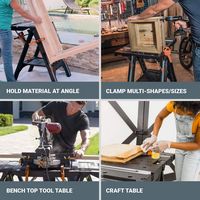 Worx WX064 Pegasus Multi-Function Work Table and Sawhorse with Quick Clamps, Holding Pegs and Qui... - Alternate Views