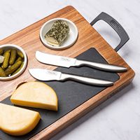 Viking - 7-piece Acacia Wood Slate Cheese Board-Charcuterie Set - Multicolor - Alternate Views