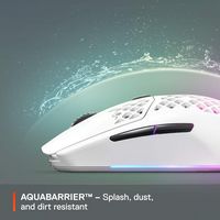 SteelSeries - Aerox 3  Super Light Honeycomb Wireless RGB Optical Gaming Mouse - Wireless - Snow - Alternate Views
