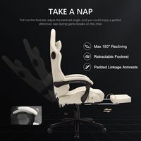 GTPlayer - Ace Pro Gaming Chair - Ivory - Alternate Views