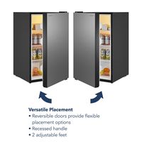 Insignia™ - 4.4 Cu. Ft. Mini Fridge with Glass Door and ENERGY STAR Certification - Gray - Alternate Views