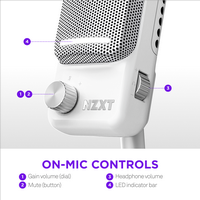 NZXT - Capsule Elite Premium Wired Cardioid Condenser Microphone with Multi-Position Design - Alternate Views