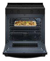 Whirlpool - 5.3 Cu. Ft. Slide-In Electric Range with No Preheat and Slow Cook Modes - Black - Alternate Views