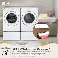 LG - 7.4 Cu. Ft. Ultra Large Stackable Smart Electric Dryer with AI Sensor Dry and LoDecibel Quie... - Alternate Views