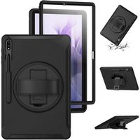 SaharaCase - PROTECTION Hand Strap Case for Samsung Galaxy Tab S7 FE and S8 Plus - Black - Alternate Views