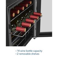 Insignia™ - 14-Bottle Wine Cooler with ENERGY STAR Certification - Stainless Steel - Alternate Views