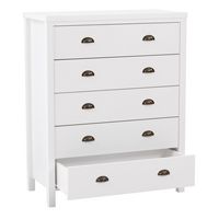 CorLiving - Boston 5-Drawer Dresser - White - Alternate Views