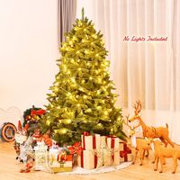Costway - 6ft Premium Hinged Artificial Christmas Fir Tree w/ 1250 Branch Tips - Green - Alternate Views