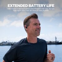 JLab - Epic Open Sport Air Conduction Wireless Earbuds - Black - Alternate Views