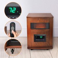 Lifesmart - 6 Element Wood Cabinet Infrared Heater - Brown - Alternate Views