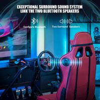 GTPlayer - Racing Simulator Cockpit with Seat and Bluetooth Speakers Sim Racing Cockpit - Winered - Alternate Views