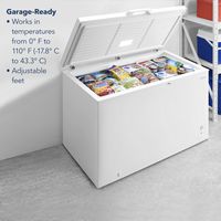 Insignia™ - 14.0 Cu. Ft. Garage-Ready Chest Freezer - White - Alternate Views
