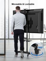 ErgoAV - 49″-86″ TV Cart - Black - Alternate Views