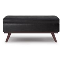 Simpli Home - Owen Lift Top Large Coffee Table Storage Ottoman - Distressed Black - Alternate Views