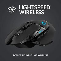 Logitech - G502 Lightspeed Wireless Optical Gaming Mouse with RGB Lighting - Wireless - Black - Alternate Views