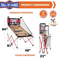 Hall of Games - Arcade Basketball 84” Tall Indoor Steel Frame EZ-Fold X-Leg - Alternate Views