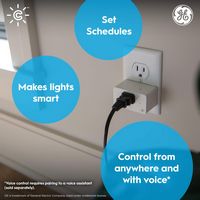 Cync - Indoor Smart Plug, Matter Compatible, Works with Alexa and Google Home - White - Alternate Views