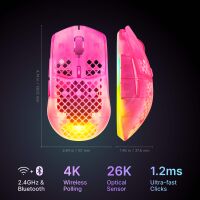 SteelSeries - Aerox 3 Wireless Gen 2 RGB 26K Optical Gaming Mouse with AquaBarrier Protection - D... - Alternate Views
