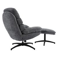 OSP Home Furnishings - Kerry Swivel Lounge Chair & Footrest - Gray - Alternate Views