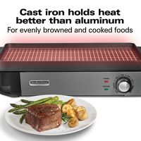 Hamilton Beach - Professional Cast Iron Electric Grill - Black - Alternate Views