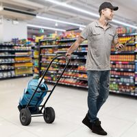 Costway - Heavy Duty Hand Truck Metal Dolly Cart with P-Handle and Rubber Wheels and 770 LBS Max ... - Alternate Views
