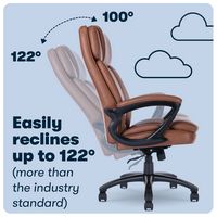 Serta - Fairbanks Bonded Leather Big and Tall Executive Office Chair - Cognac - Alternate Views