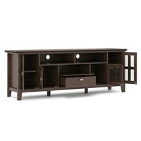 Simpli Home - Artisan SOLID WOOD 72 inch Wide Transitional TV Media Stand in Farmhouse Brown For ... - Alternate Views