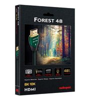 AudioQuest - Forest 48 7.4' 4K-8K-10K 48Gbps In-Wall Rated HDMI Cable - Black with Green Stripes - Alternate Views