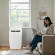 LG - 350 Sq. Ft. 8,350 BTU DOE Smart Portable Air Conditioner - White - Alternate Views