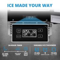 NewAir - 80-Lb. Built-In Clear Ice Maker with Fingerprint Resistant Door - Stainless Steel - Alternate Views