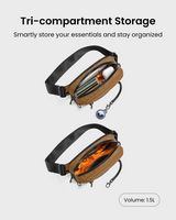 tomtoc - Aviator-T35 1.5L X-Pac Sling Bag with RFID Blocking, Minimalist Crossbody Bag Chest Shou... - Alternate Views
