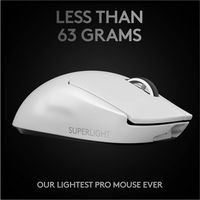 Logitech - PRO X SUPERLIGHT Lightweight Wireless Optical Gaming Mouse with HERO 25K Sensor - Wire... - Alternate Views