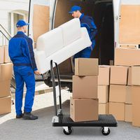 Costway - Folding Push Cart Dolly Platform Hand Truck with 360° Swivel Wheels and 440LBS Capacity... - Alternate Views
