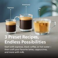 Philips - 1200 Fully Automatic Espresso and Coffee Machine with Milk Frother - Black - Alternate Views