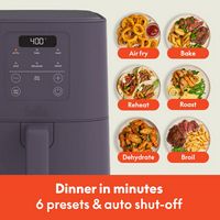 Bella - Fits-anywhere Kitchenware: 4-qt. Slim Air Fryer - Plum - Alternate Views
