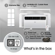 LG - 14,000 BTU DUAL Inverter Smart Wi-Fi Enabled Window Air Conditioner - White - Alternate Views
