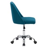 CorLiving - Marlowe Upholstered Armless Task Chair - Dark Blue - Alternate Views