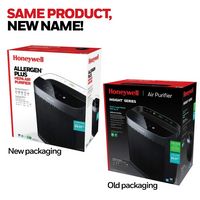 Honeywell - Allergen Plus HEPA Air Purifier, Extra-Large Rooms (500 sq.ft) - Black - Alternate Views