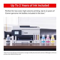 Canon - Megatank GX6120 Wireless All-In-One SuperTank Inkjet Printer - White - Alternate Views
